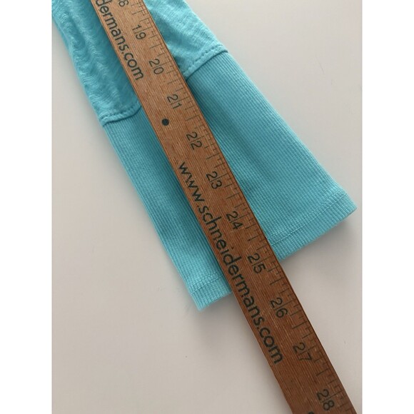 Fresh Produce Tunic Womens XS Turq Blue Oversize Asymmetrical Coastal Lagenlook - Picture 13 of 14